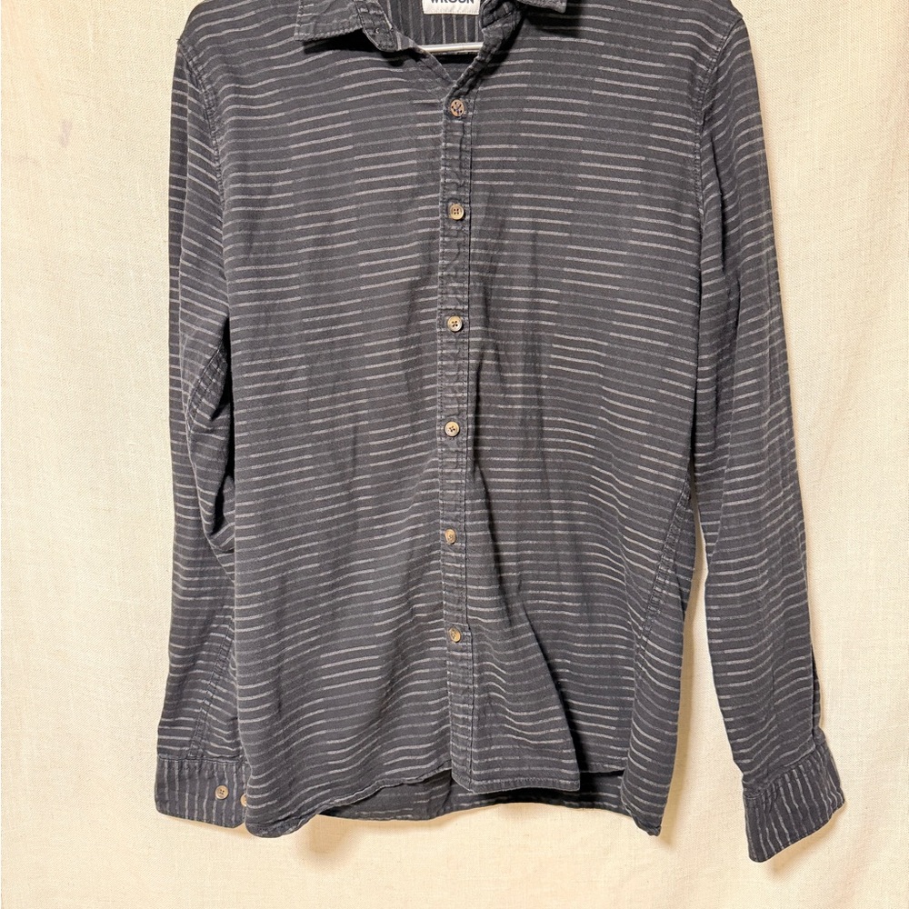 Men's Striped Black Shirt